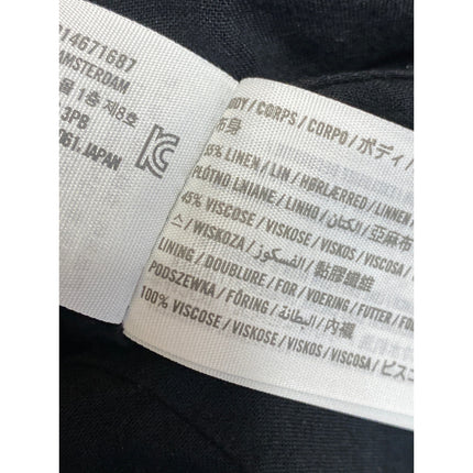 Abercrombie & Fitch Black Linen V Neck Sleeveless Button Up Vest Tank Top Size S