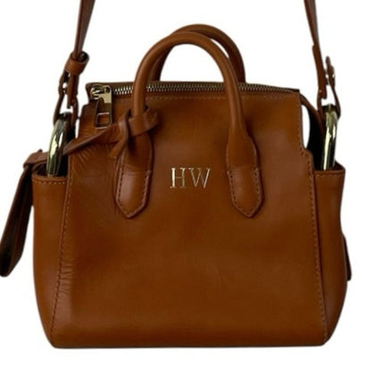 J.Crew Harper Women's Brown Leather Crossbody Purse Mini Stachel Handbag OS