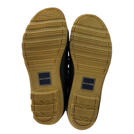 Tommy Hilfiger Renegade Women's Black Round Toe Lace Up Duck Rain Boots Size 7