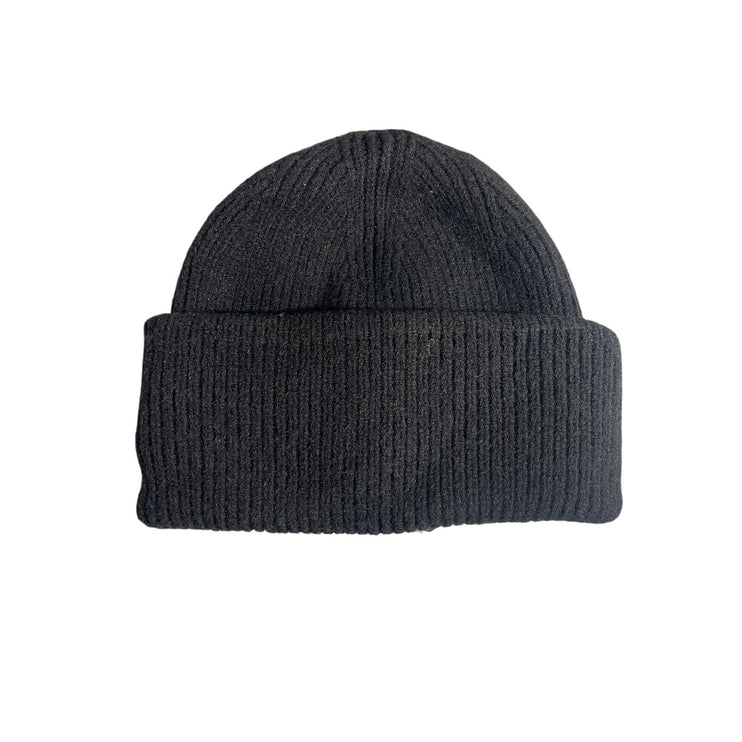 NEW Z Supply Women's Black Rib Knit Cuffed Snow Winter Bonnet Beanie Cap Hat OS