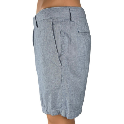 Banana Republic Aiden Seersucker Men's Stripe High Rise Chino Bermuda Shorts 33