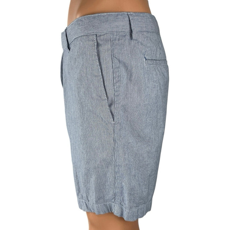 Banana Republic Aiden Seersucker Men's Stripe High Rise Chino Bermuda Shorts 33