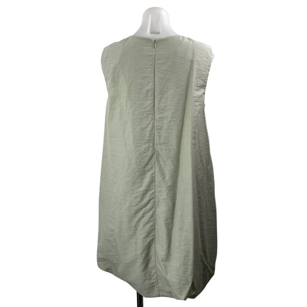 COS Women's Sage Green Sleeveless Drape Bubble Hem Tank Mini Dress Size 10