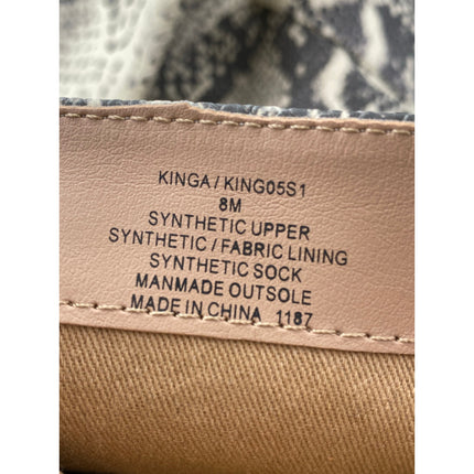 Steve Madden Kinga Multicolor Snakeskin Pointed Toe Stiletto Heels Knee Boots 8