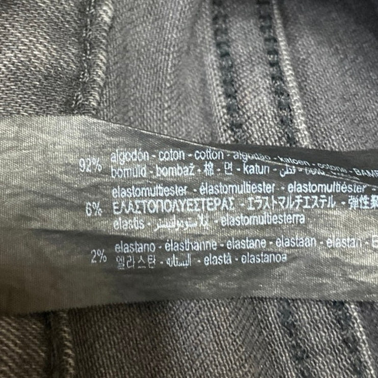 Zara Women's Black Washed High Waisted Raw Hem Skinny Denim Jeans Size 6