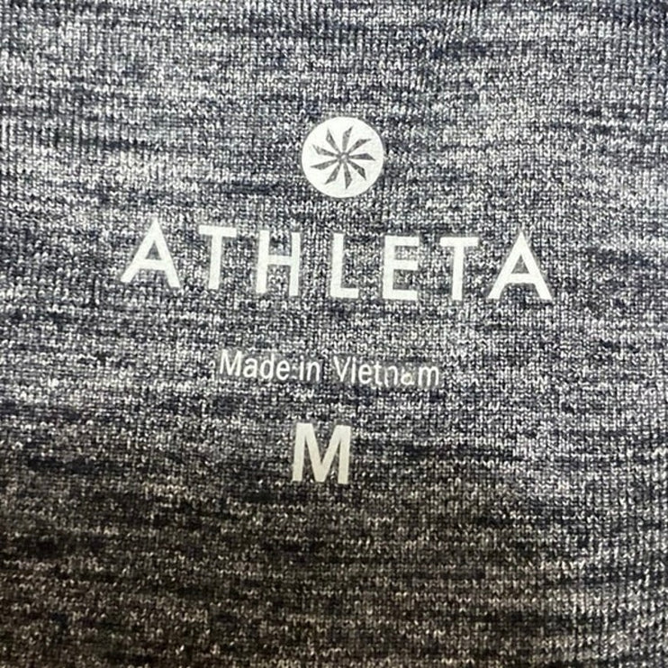 Athleta Women's Gray Mid Rise Activewear Fitness Workout Yoga Leggings Pants M