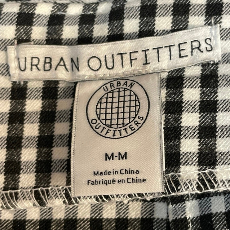 Urban Outfitters Gingham Plaid Check High Rise Mini Flare A-Line Pencil Skirt M
