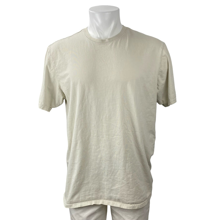 Talentless Men's Beige Crew Neck Short Sleeve Casual Tee Basic T-Shirt Top Sz XL