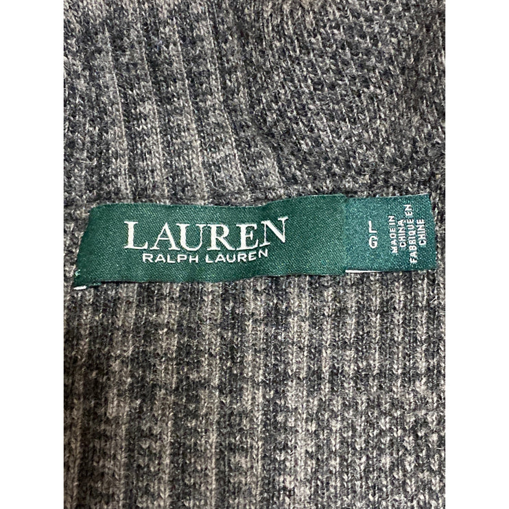 Lauren Ralph Lauren Gray Wool Cashmere Plaid Check Sweater Blazer Dress Set L