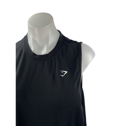 Gymshark Women's Black Crewneck Sleeveless Activewear Muscle Tee Tank Top Size L