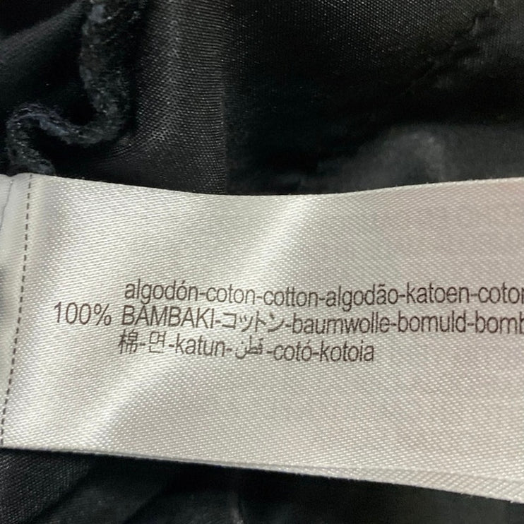 Zara Women's Black Drawstring High Waisted Straight Leg Cropped Pants Size M