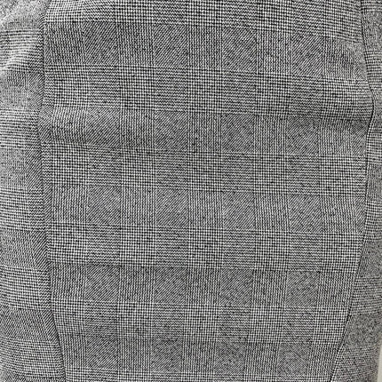 H&M Women's Gray Plaid Short Cap Sleeve Crew Zip Slit Mini Bodycon Dress Size 0