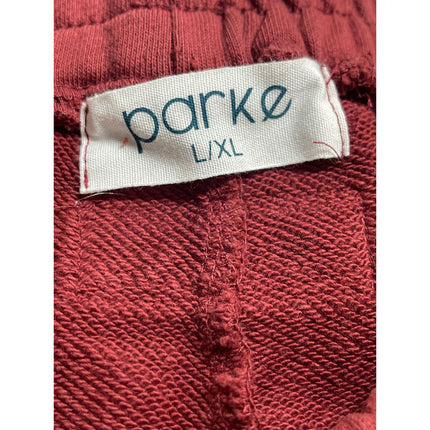 Parke Women's Red High Waisted Pull On A Line Athletic Mini Shorts Size L/XL