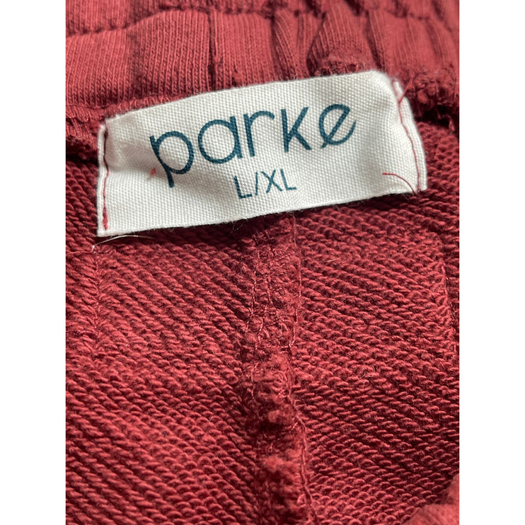 Parke Women's Red High Waisted Pull On A Line Athletic Mini Shorts Size L/XL