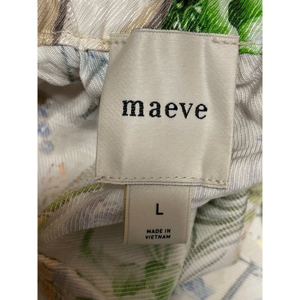 NEW Anthropologie Maeve Boho the Brooklyn Ceramic Tile Wide Trousers Pants Sz L