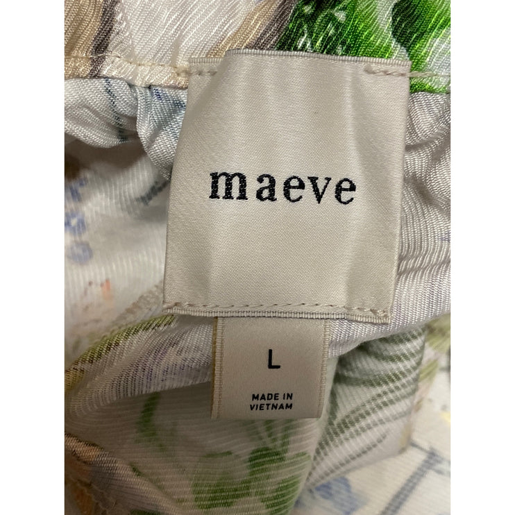 NEW Anthropologie Maeve Boho the Brooklyn Ceramic Tile Wide Trousers Pants Sz L