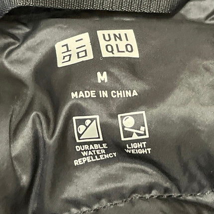 Uniqlo Black Long Sleeves Quilted Ultra Light Down Puffer Coat Jacket Size M