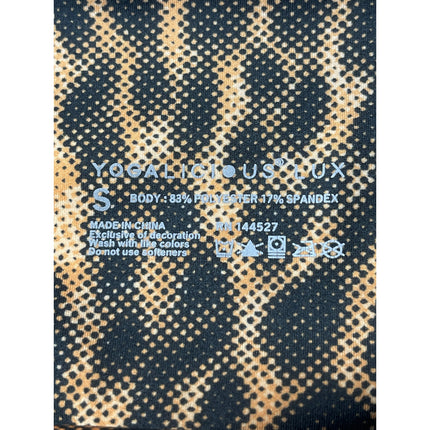 Yogalicious Lux Leopard Animal Print Yoga Workout Athletic Biker Shorts Size S