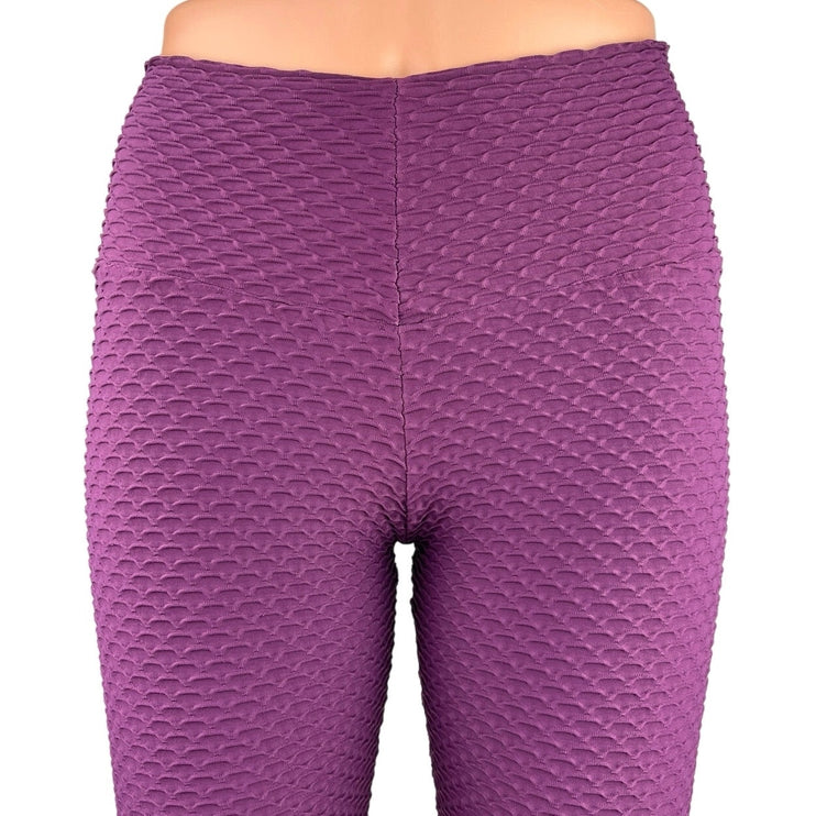 Booty by Brabants Purple Croco Skin Seamless High Rise Leggings Pants One Size