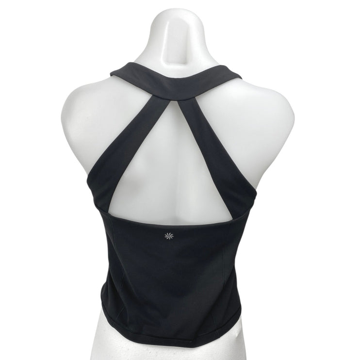 Athleta Women's Black Sleeveless Cutout Back Activewear Fitness Tank Top Size M