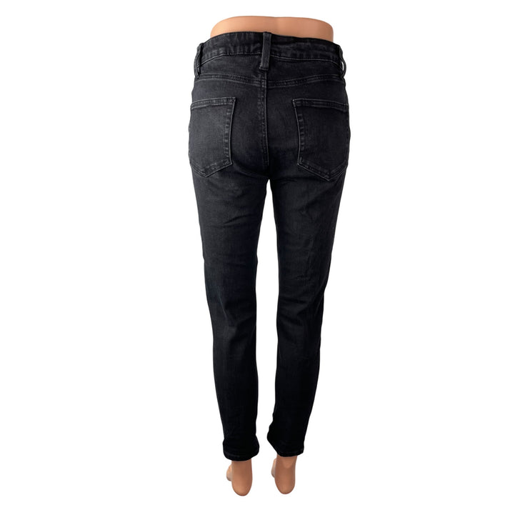 No Boundaries Women's Black High Waisted Classic Skinny Denim Jeans Pants 28x30
