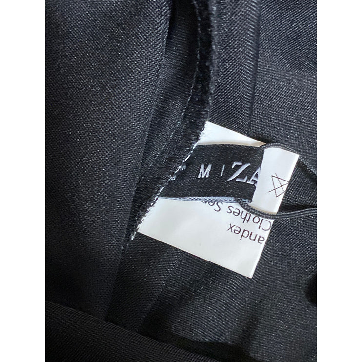 NEW Zaful Black Silk Satin Halter Cowl Neck Backless A Line Mini Dress Size M