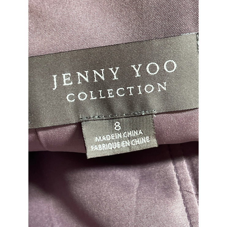 Jenny Yoo Mesh Sheer Tulle Cape Sleeve Convertible Mini Cocktail A-Line Dress 8