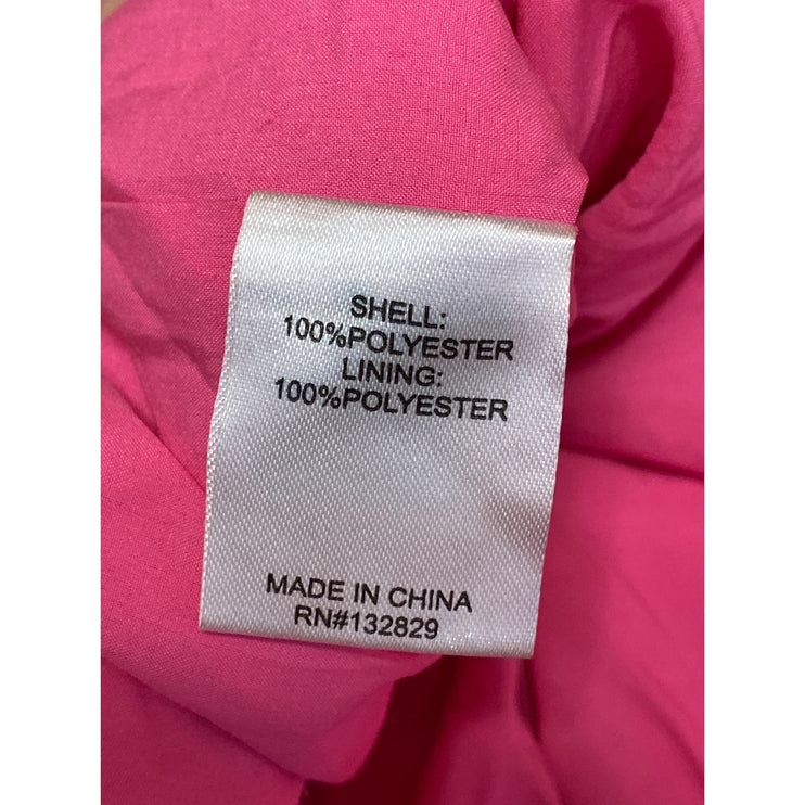 Superdown Women's Pink Sleeveless Halter V-Neck Open Back Jumpsuit Romper Size L