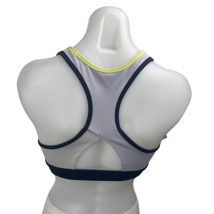 Peloton Womens Multicolor Spellout Logo Racerback Athletic Sports Bra Crop Top S