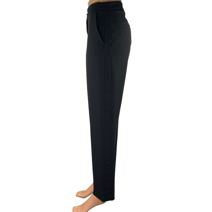 Tommy Hilfiger Women's Black High Waisted Straight Leg Trousers Dress Pants Sz 8