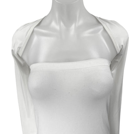 Princess Polly Moran White 2 Piece Long Sleeve Bolero Mini Bodycon Dress Size 2