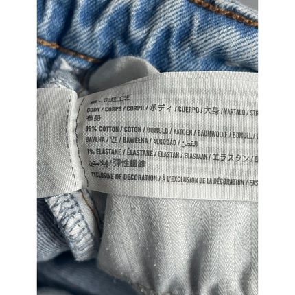 Abercrombie & Fitch 90's Relaxed Blue Distressed Wide Leg Denim Jeans Pants 27