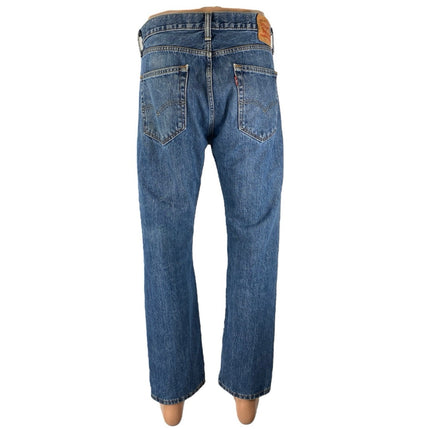 Levi's Men's Blue High Rise Medium Wash Straight Leg Denim Jeans Pants W33 L30