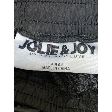 Jolie & Joy Black Ruched Elastic High Waist Mini Activewear Athletic Skirt Sz L