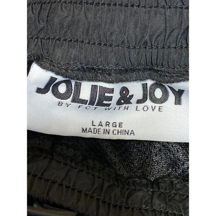 Jolie & Joy Black Ruched Elastic High Waist Mini Activewear Athletic Skirt Sz L