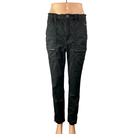 Joie Women's Black High Waisted Utility Slim Straight Leg Denim Jeans Size 31