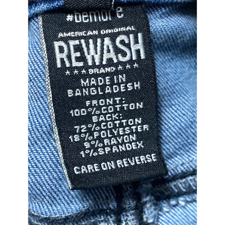 Rewash Women's Blue Distressed High Waisted Straight Leg Denim Jeans Size 5