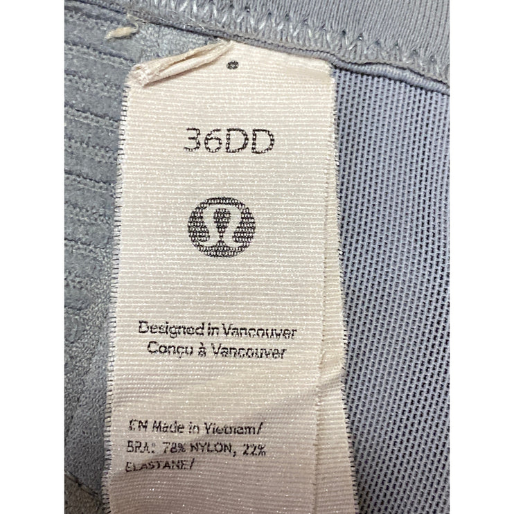 Lululemon Energy High Support Gray Strappy Sleeeveless Athletic Sports Bra 36DD