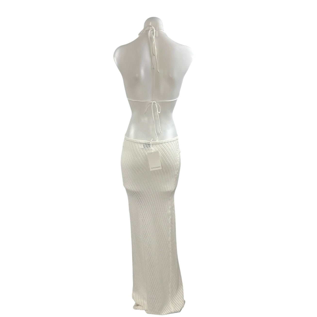 peppermayo white strapless dress Ora Maxi 95% Polyester NEW Peppermayo White Sleeveless Cut