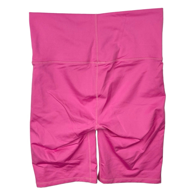 Terez Pink High Rise Wide Waistband High Rise Workout Athletic Bike Short Size S