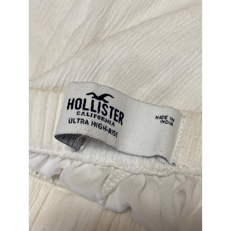 Hollister White Ruffle Tiered Elastic Waist Midi Maxi Flare A-Line Skirt Size S