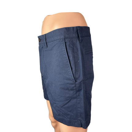 J.Crew Men's Navy Blue Flat Front Golf Chino Khaki Bermuda Casual Shorts 32/5