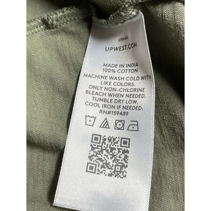UpWest Men's Green Crew Neck Short Sleeve Basic Jersey Pocket Tee T-Shirt Top S