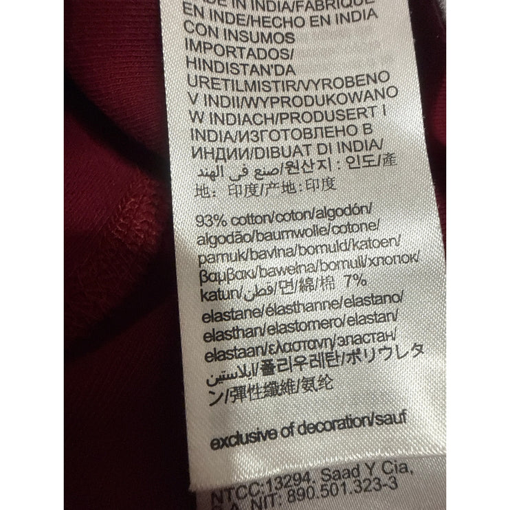 Calvin Klein Jeans Women's Red Short Sleeve Logo T Shirt Bodycon Midi Dress XS