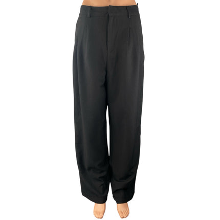 Ann Taylor LOFT Women's Black High Rise Pleated Straight Trousers Pants Size M