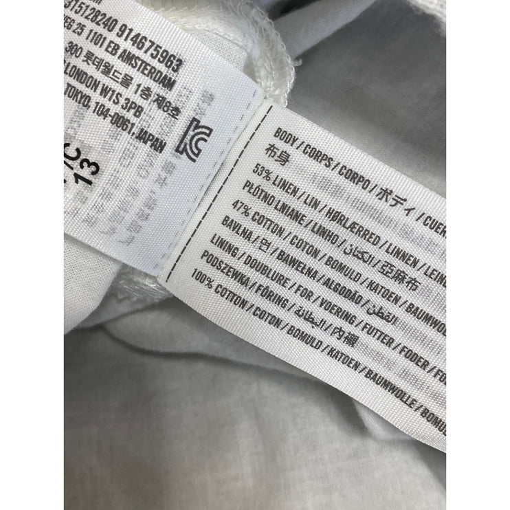 Abercrombie & Fitch Black White Linen Abstract Sleeveless Mini Cami Tank Dress M