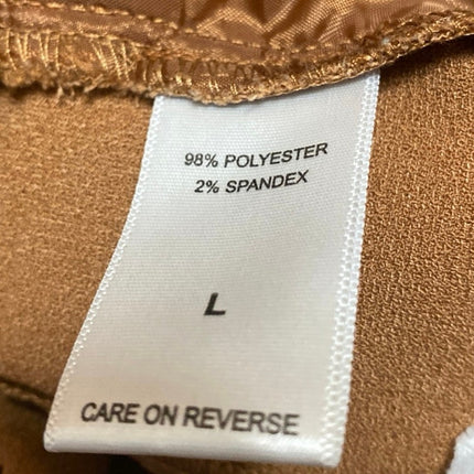 7th Avenue Women's Brown Pleated High Waisted Wide Leg Trousers Dress Pants Sz L