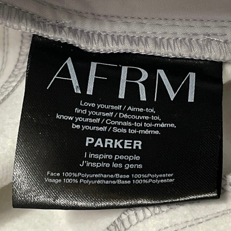 AFRM Women's Silver Metallic High Rise Bloomer Wide Leg Baggy Cargo Pants 26