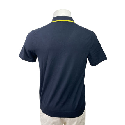 Theory Goris Navy Blue Collared Short Sleeve Performance Polo Shirt Top Size S