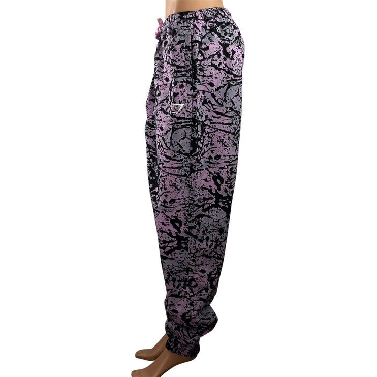 Gymshark Lifting Pump Womens Pink Camouflage Tapered Jogger Trouser Pants Size M